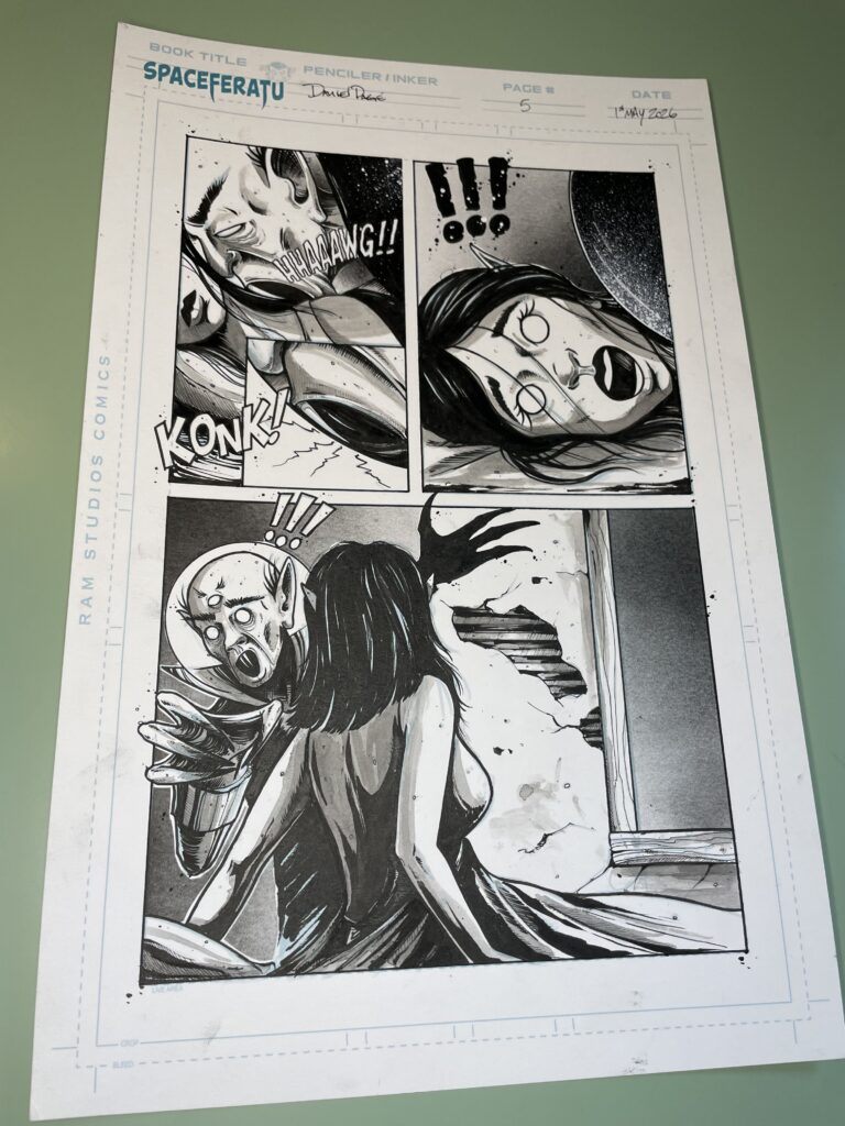 page 5 , lots of pages already been done i can say it's grinding work but going fast and great! also my script is in the process of editing so a can focus on inking those pages , thx for watching !!